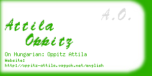 attila oppitz business card
